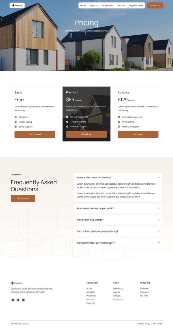 Homely - Real Estate & Property Listing Elementor Template Kit