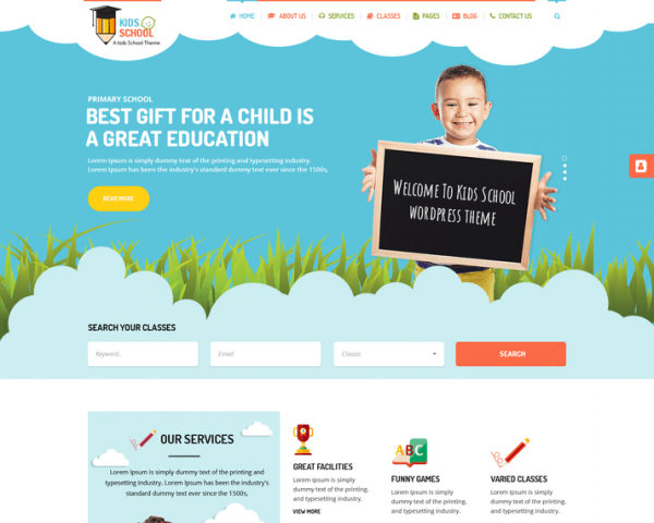 Kindergarten Education WordPress Theme