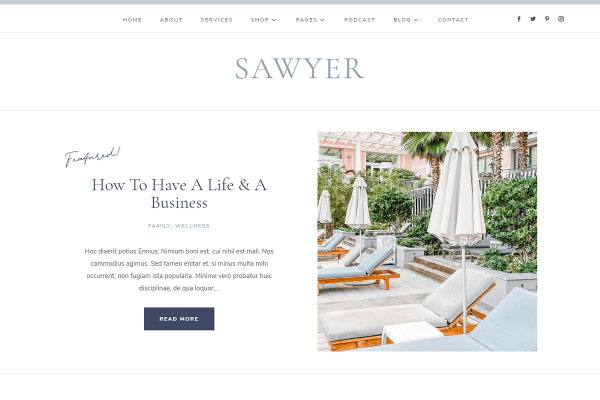 Sawyer Divi Coaching Child Theme